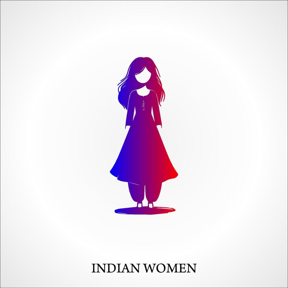 Indian woman line icon. linear style sign for mobile concept and web design. Indian woman outline vector icon. Symbol, logo illustration. Vector graphics