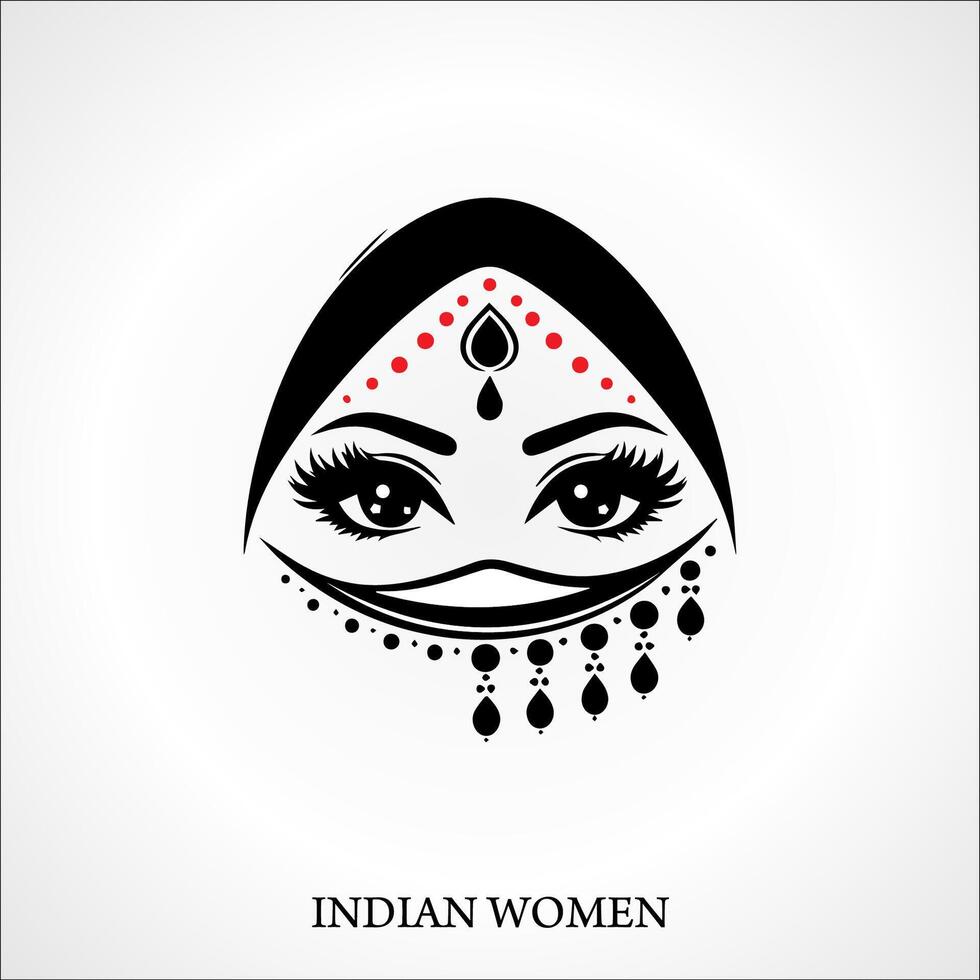 Indian woman line icon. linear style sign for mobile concept and web design. Indian woman outline vector icon. Symbol, logo illustration. Vector graphics