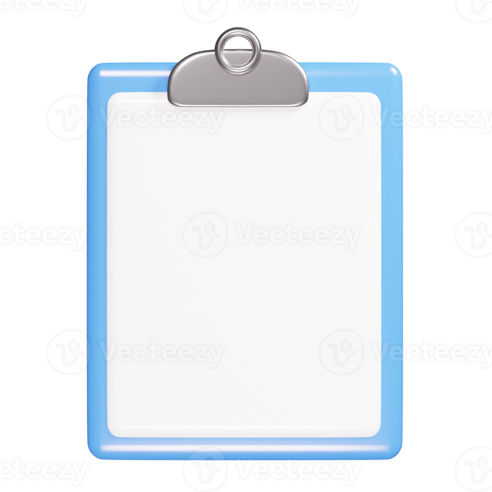 Clip board icon 3d render illustration png