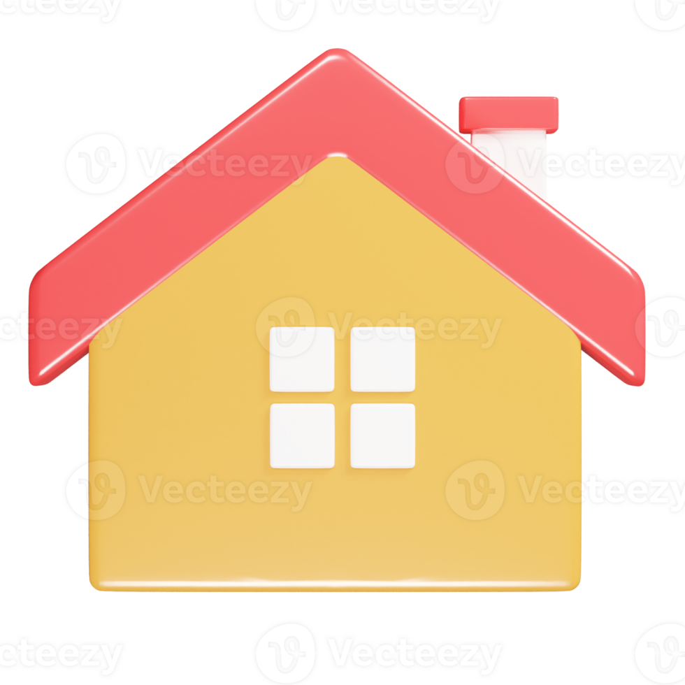 Home icon 3d render illustration png