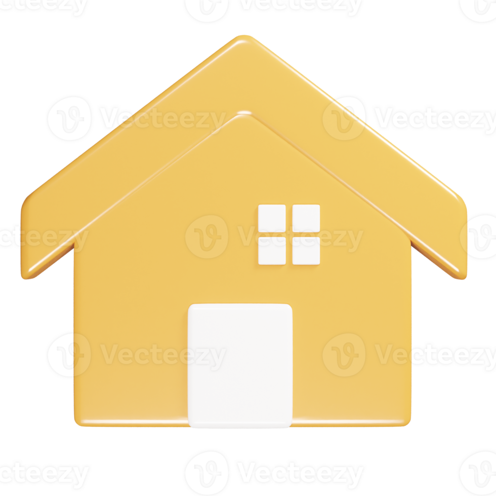 huis icoon 3d geven illustratie png