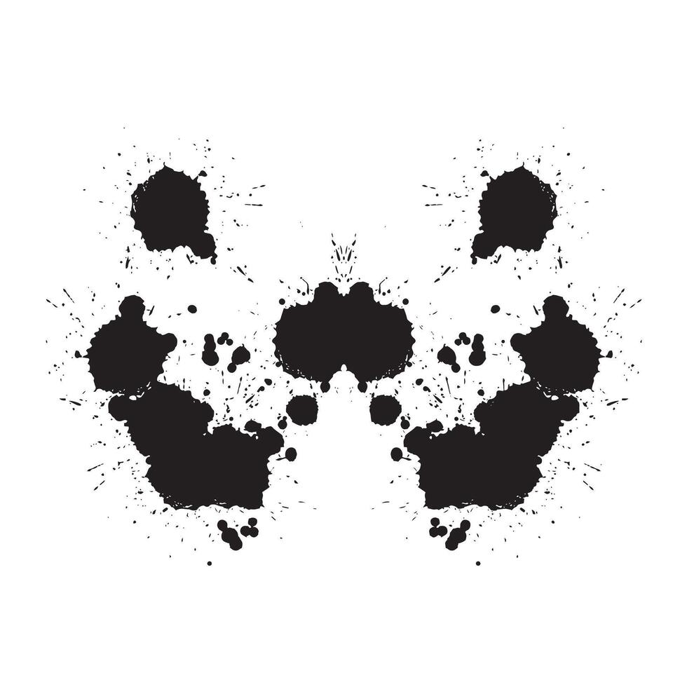 rorschach mancha de tinta prueba vector