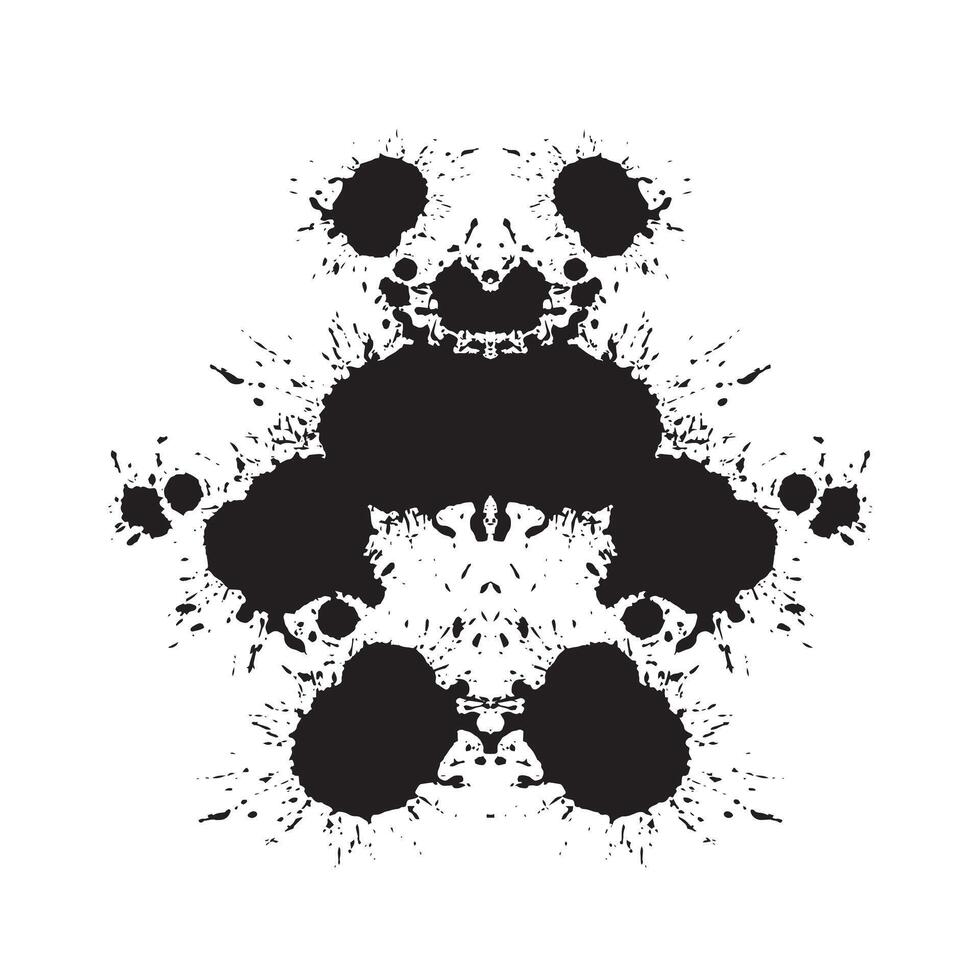 rorschach mancha de tinta prueba vector