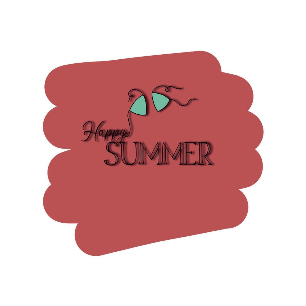 Hello summer template for social media, invitation, sale, branding, greeting crad vector
