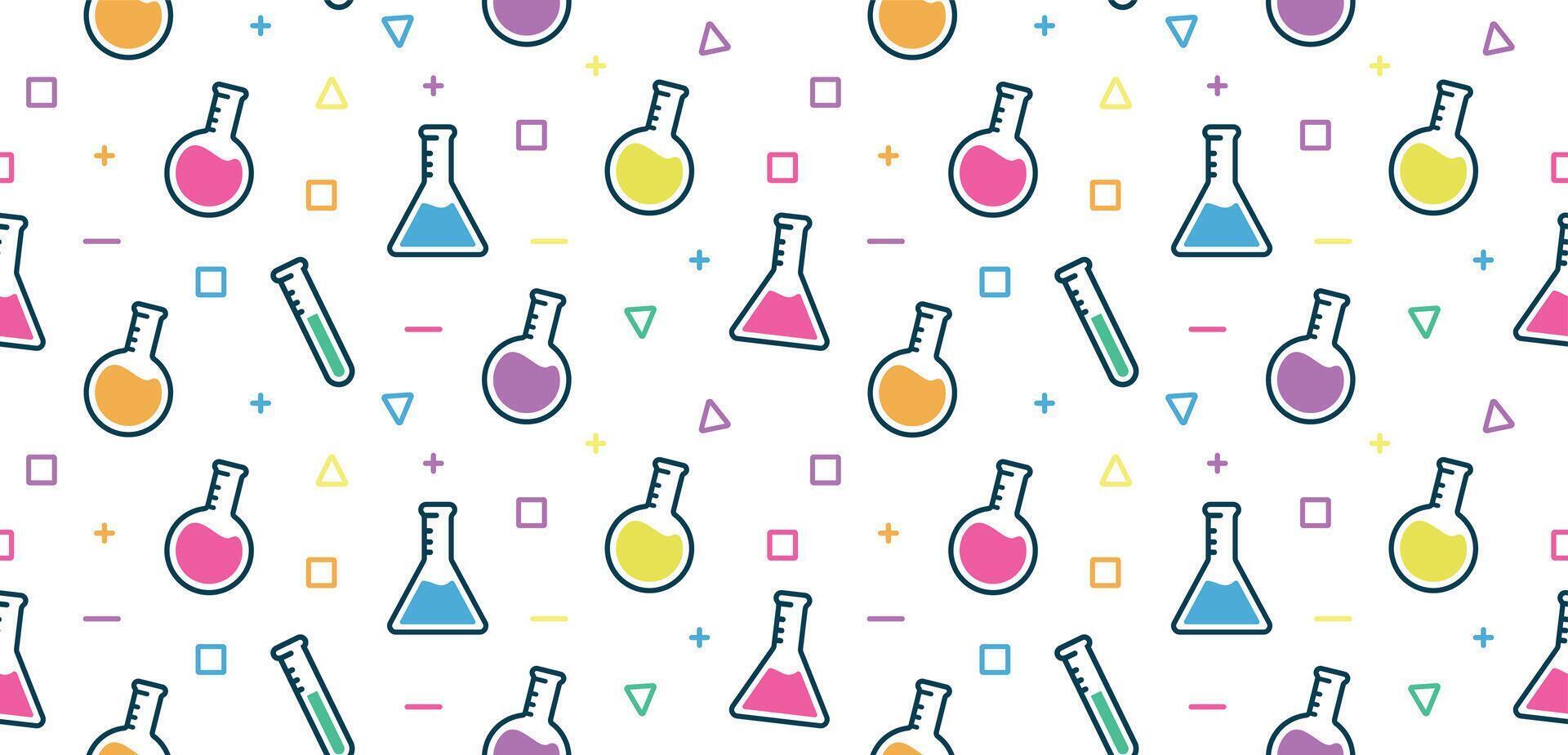science chemistry tube illustration background pattern vector