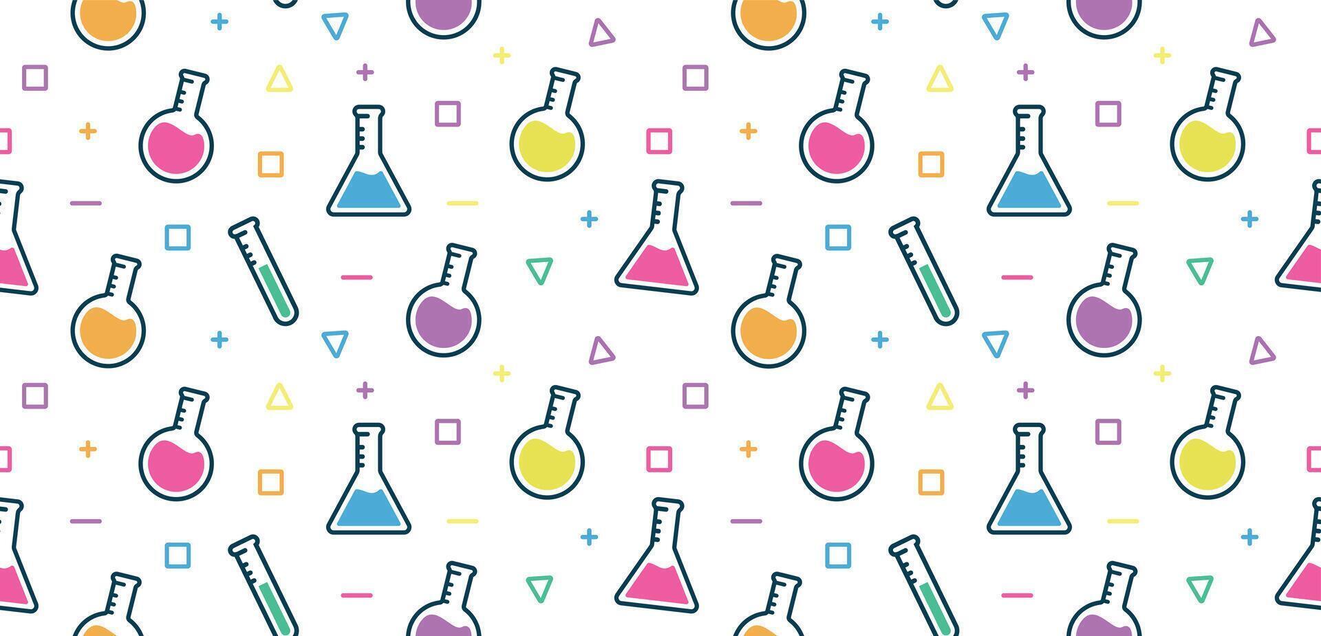 science chemistry tube illustration background pattern vector