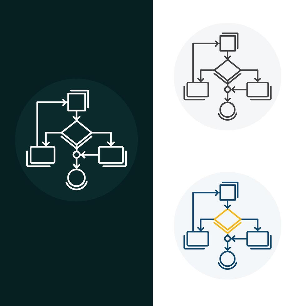 Algorithm Computational Logic Vector Icon Design