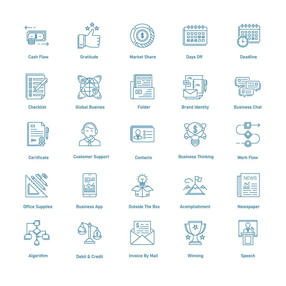 Business Investment Strategy Vector Icon Design Pack