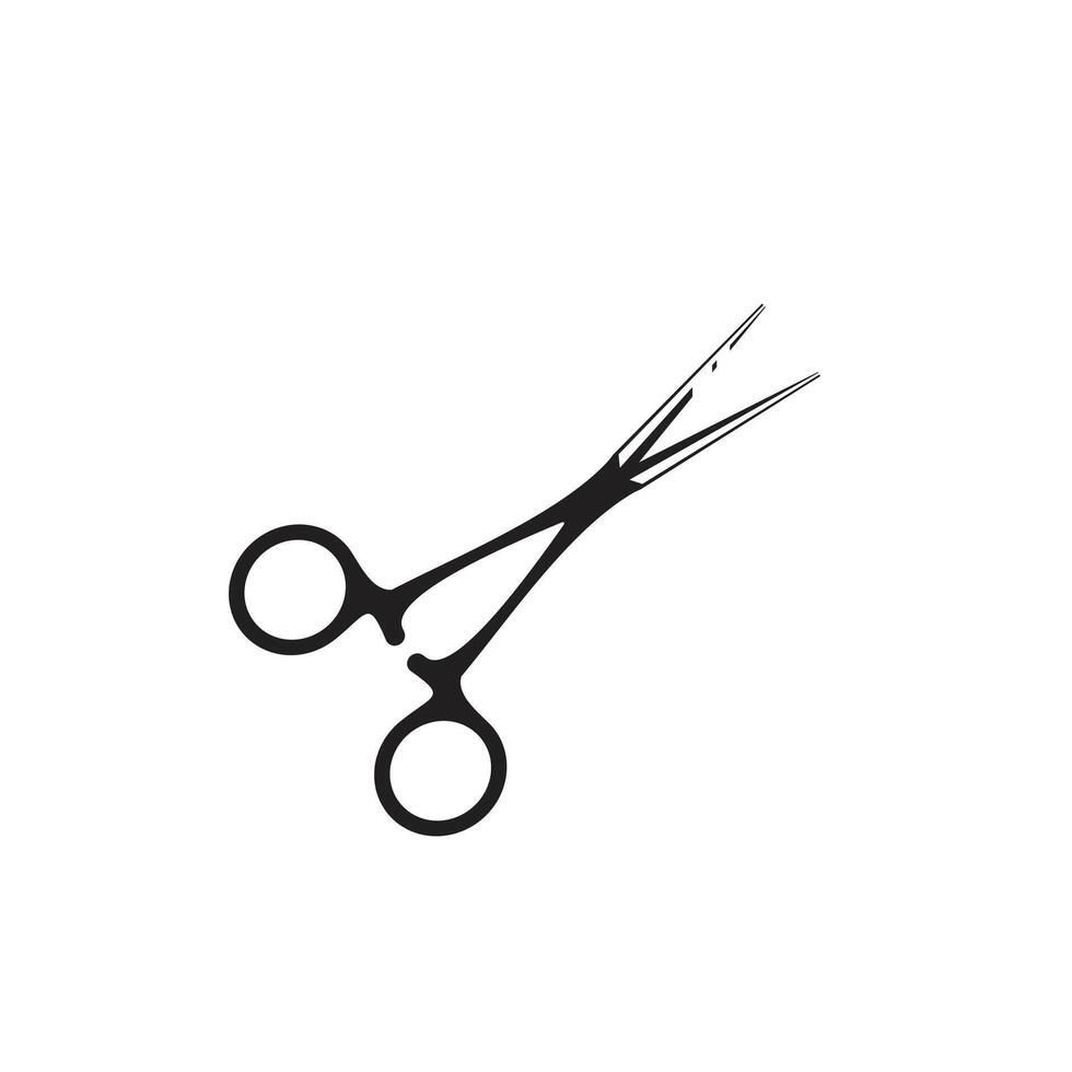 vector illustration of medical and chemical scissors logo icon for science and technology