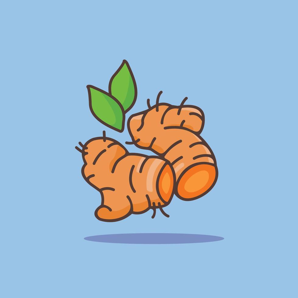 vector illustration of the turmeric spice logo icon, turmeric kitchen spice for the cooking industry