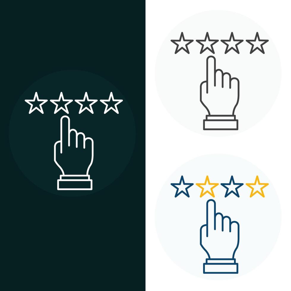 Review Vector Illustration Icon Design
