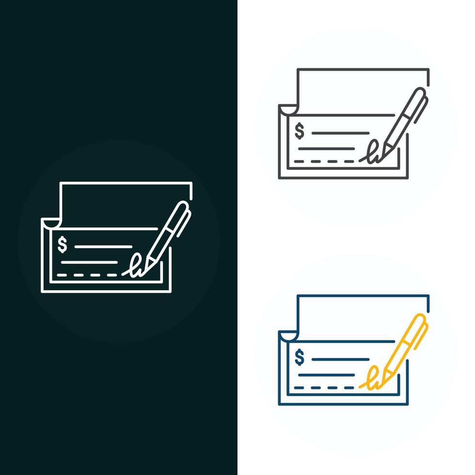 Personal Check Vector Illustration Icon Design