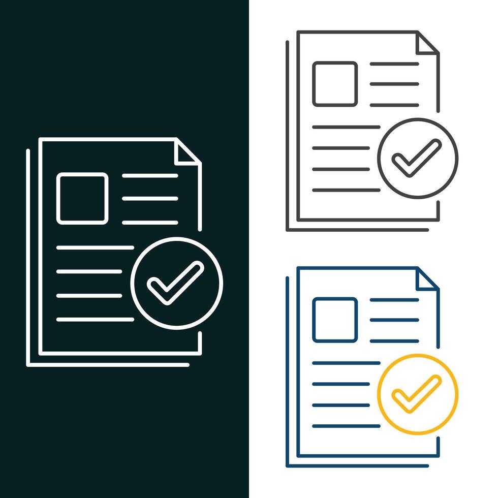 Approved Form Vector Illustration Icon Design