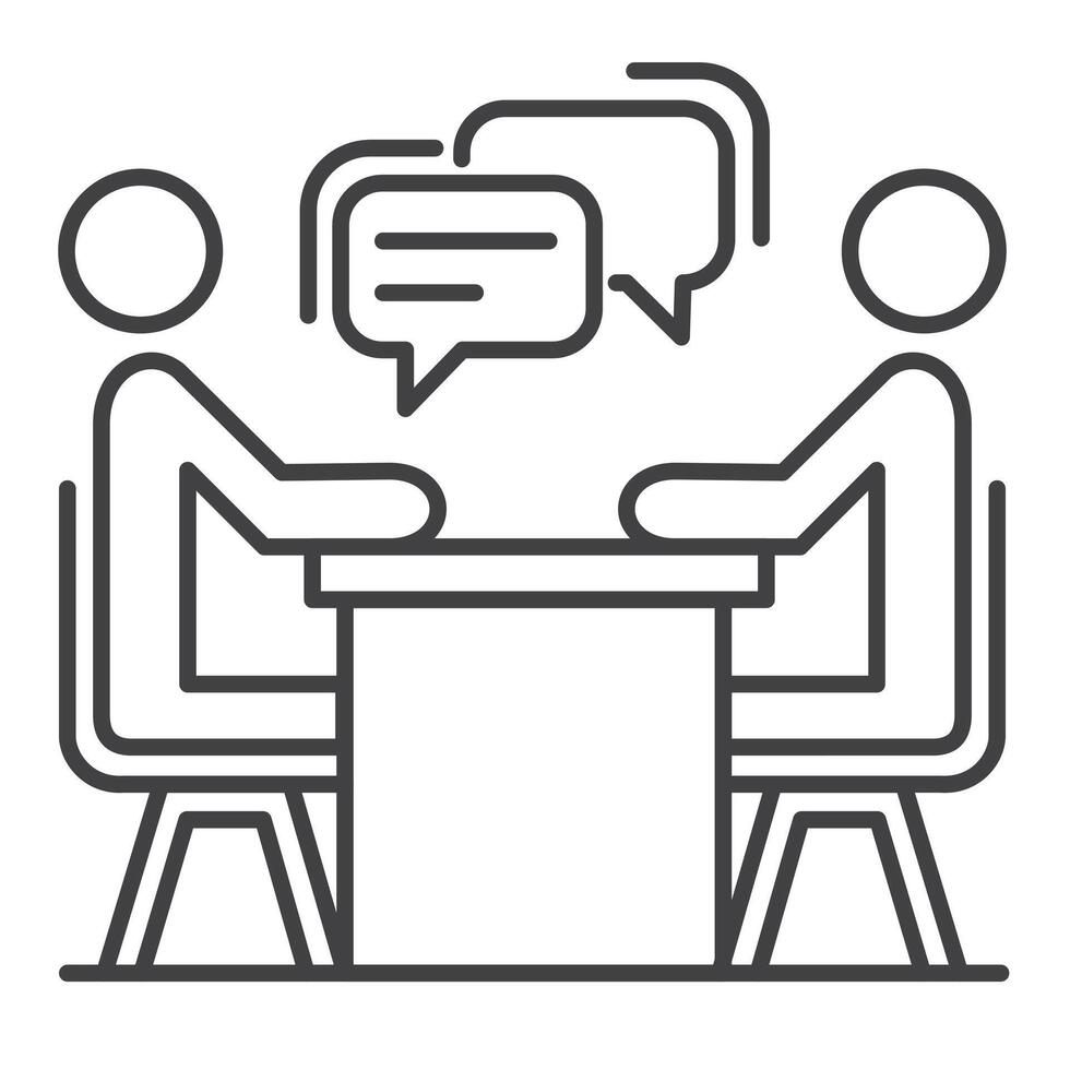 Interview Vector Illustration Icon Design