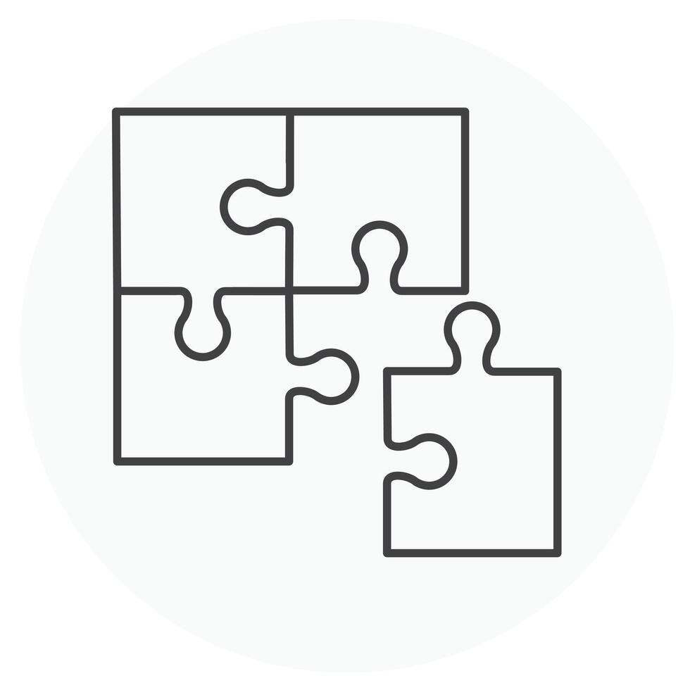 Puzzle Vector Illustration Icon Design