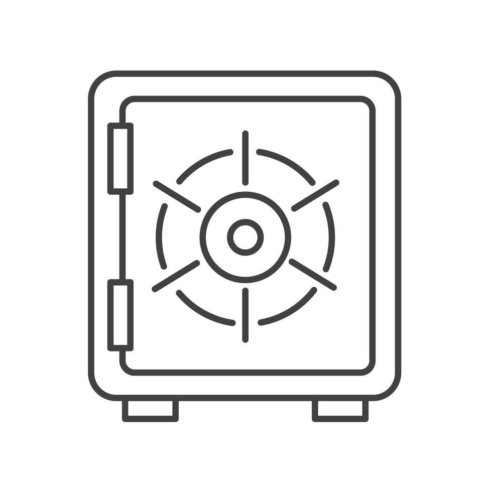 Bank Vault Impenetrable Asset Protection Vector Icon Design