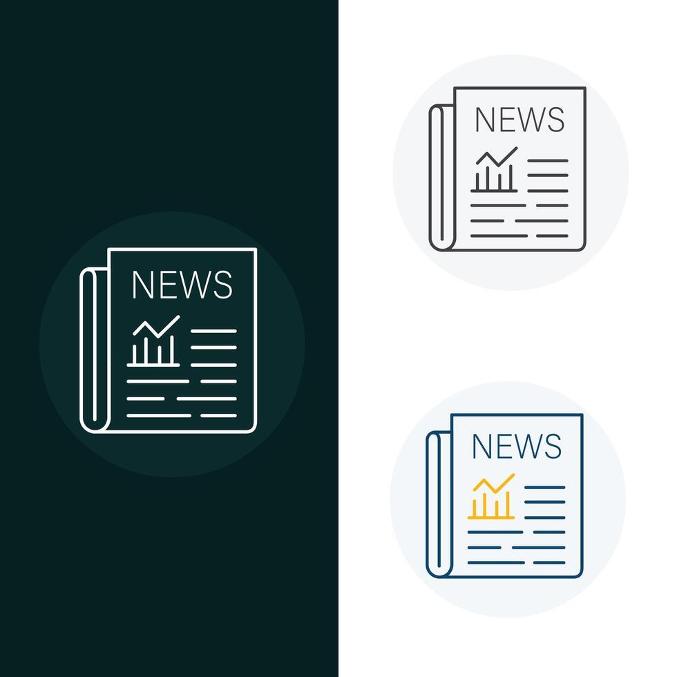 Newspaper Press Vector Icon Design