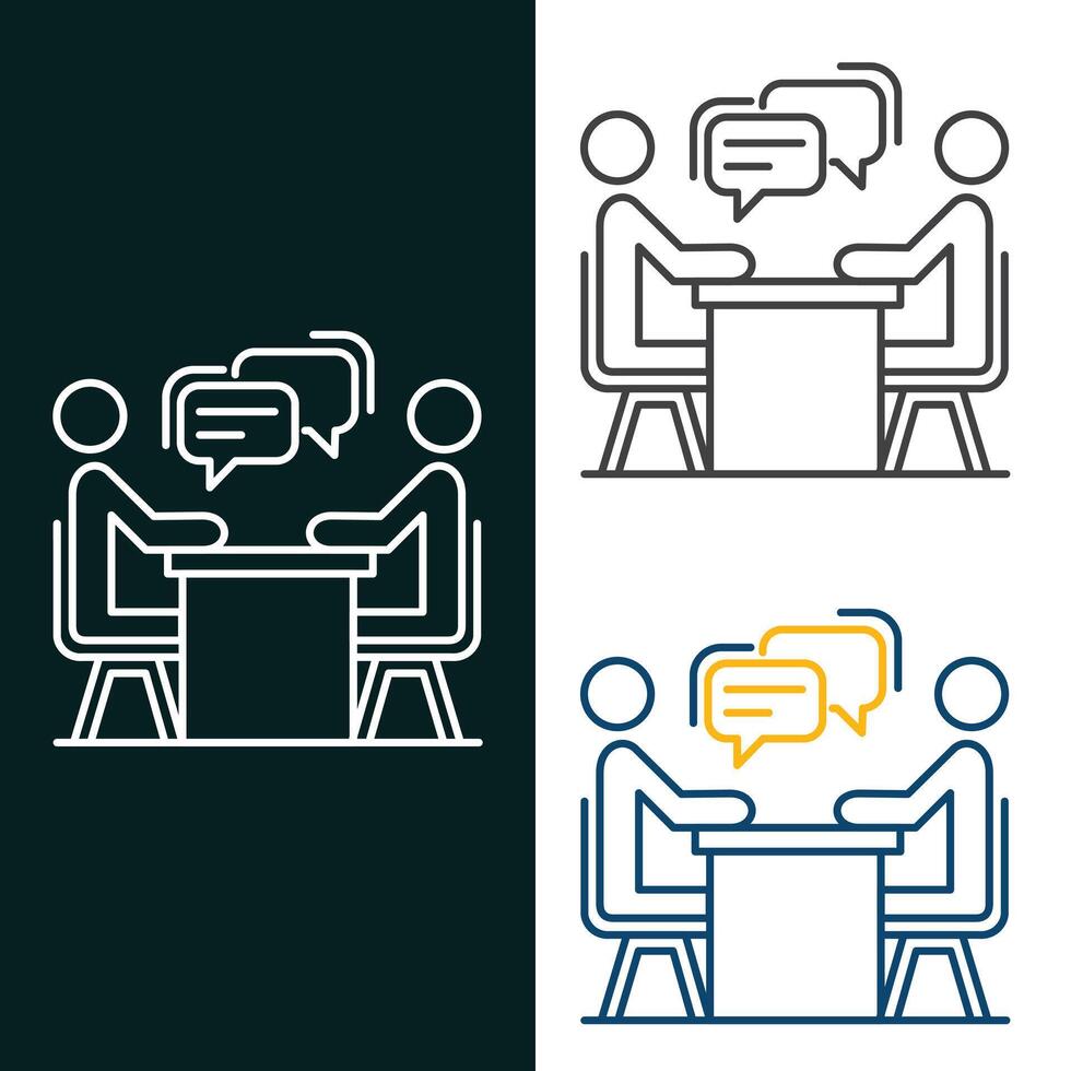 Interview Vector Illustration Icon Design
