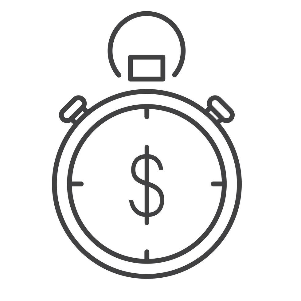 Value of Time Vector Icon Design
