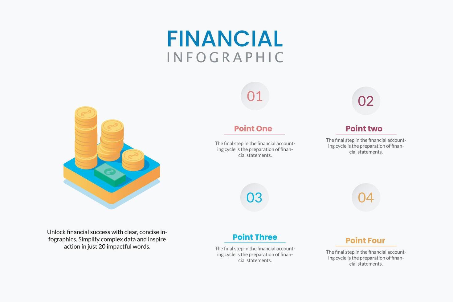 financial growth infographic template 2024 vector