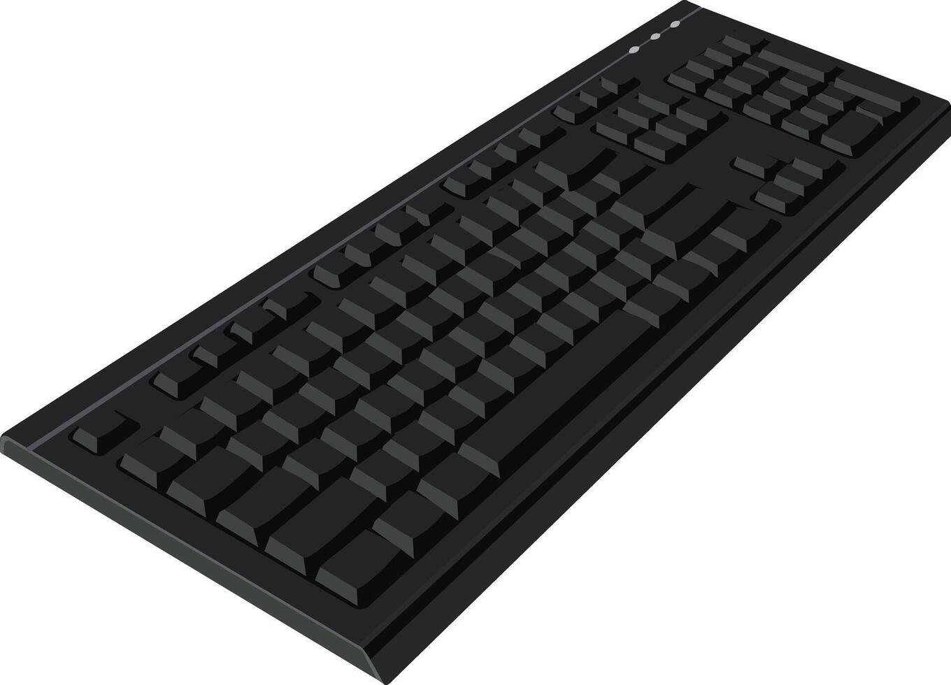 teclado aislado en blanco antecedentes realista vector ilustración