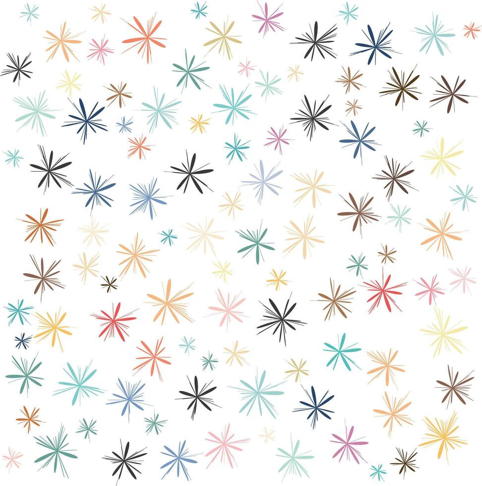 estrellas modelo con multicolor aislado en blanco antecedentes vector ilustración