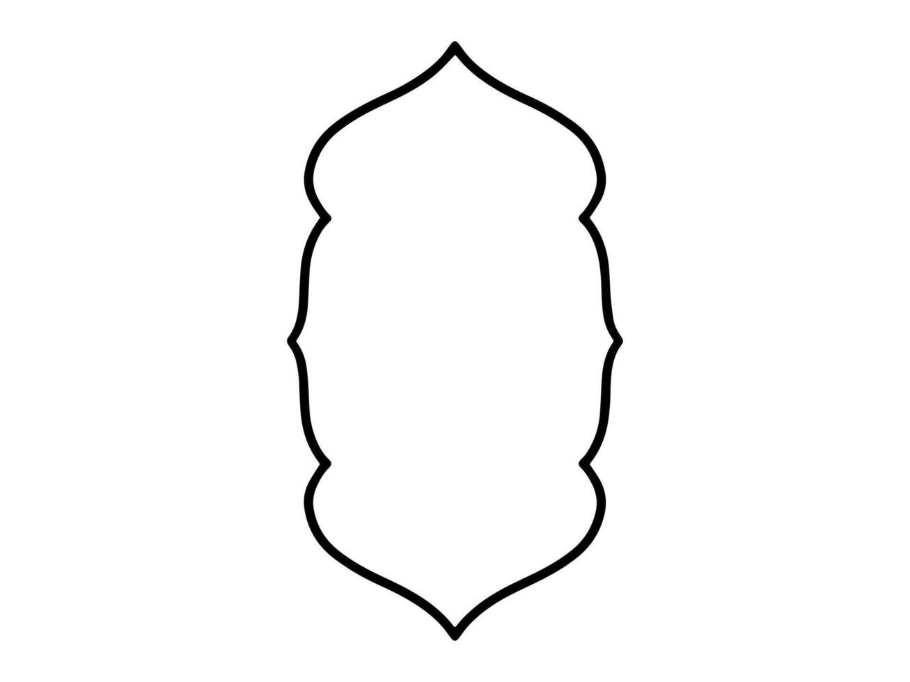 Islamic Frame Line Art Background vector
