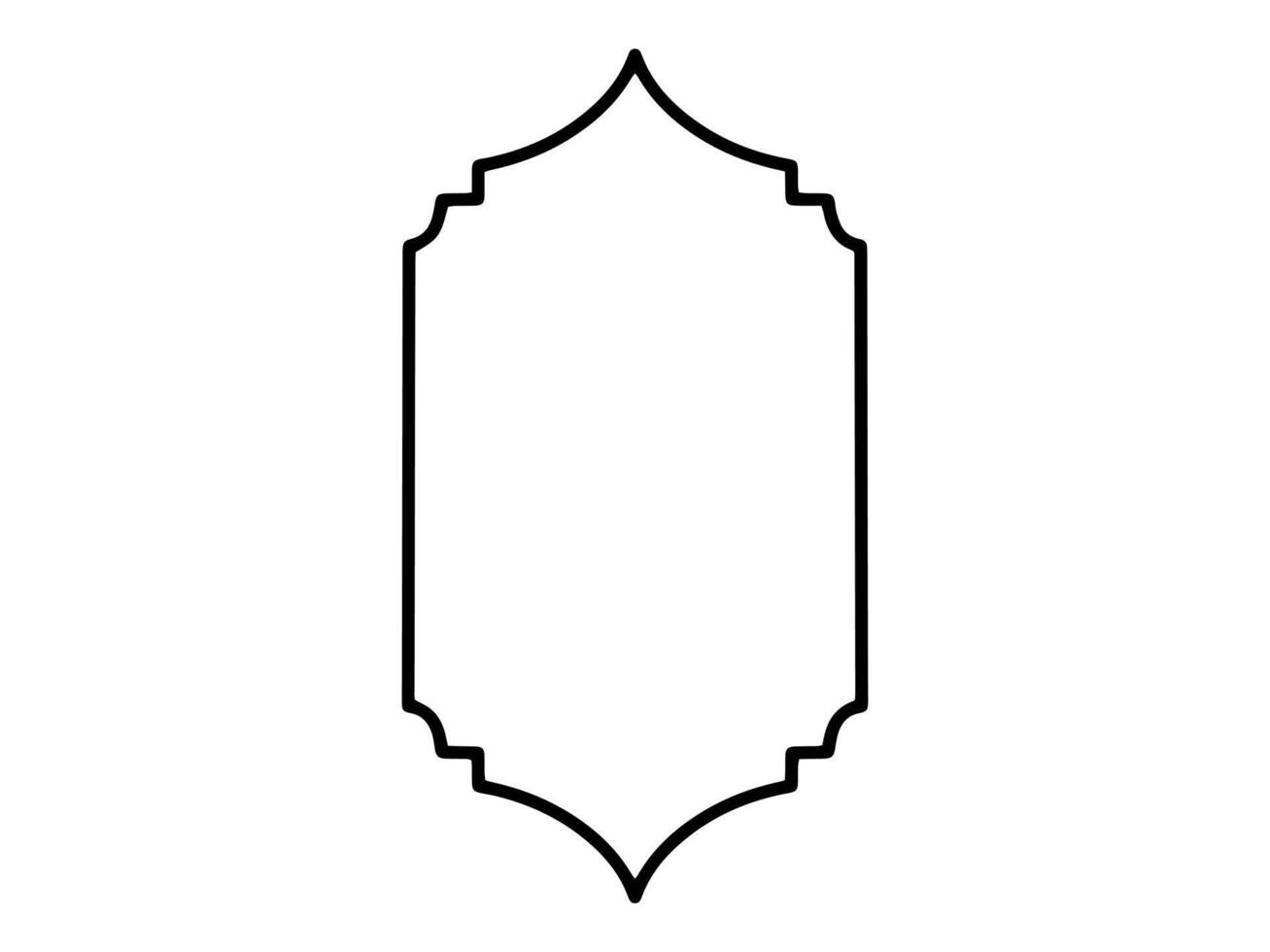 Frame Background Islamic Line Art vector