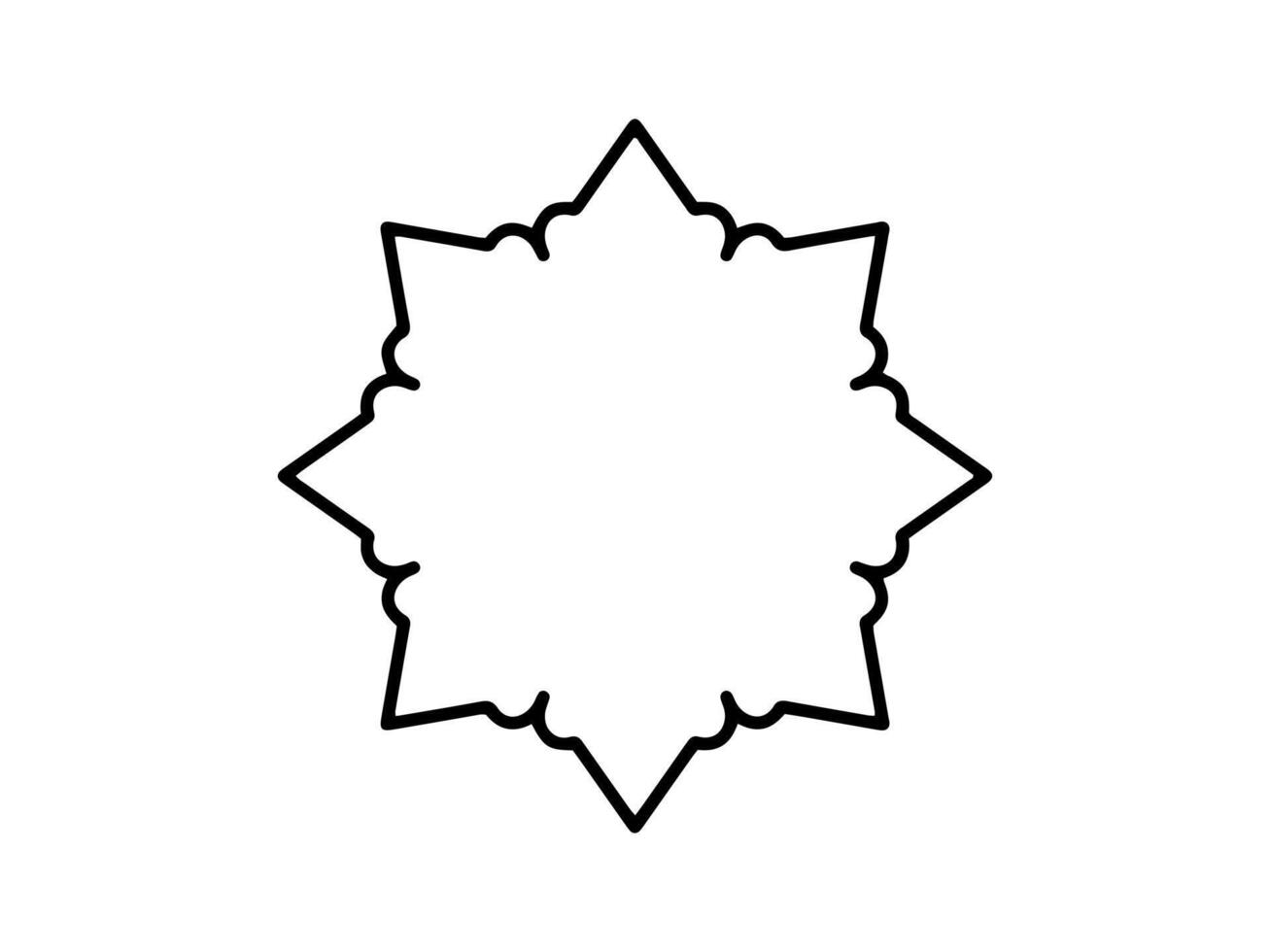Frame Background Islamic Line Art vector