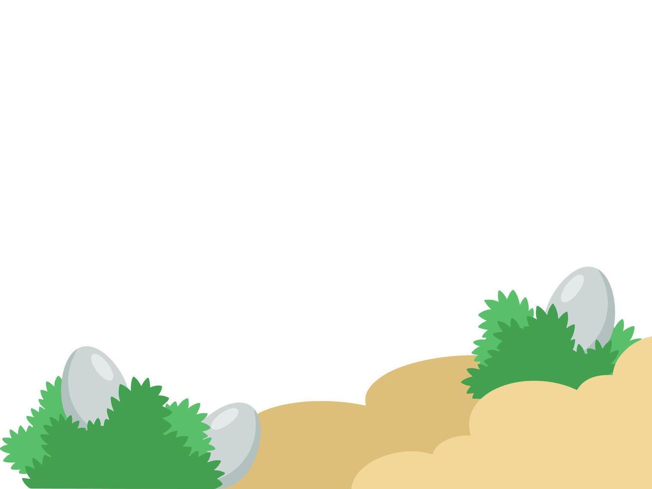 Easter Eggs in Grass Illustration vector