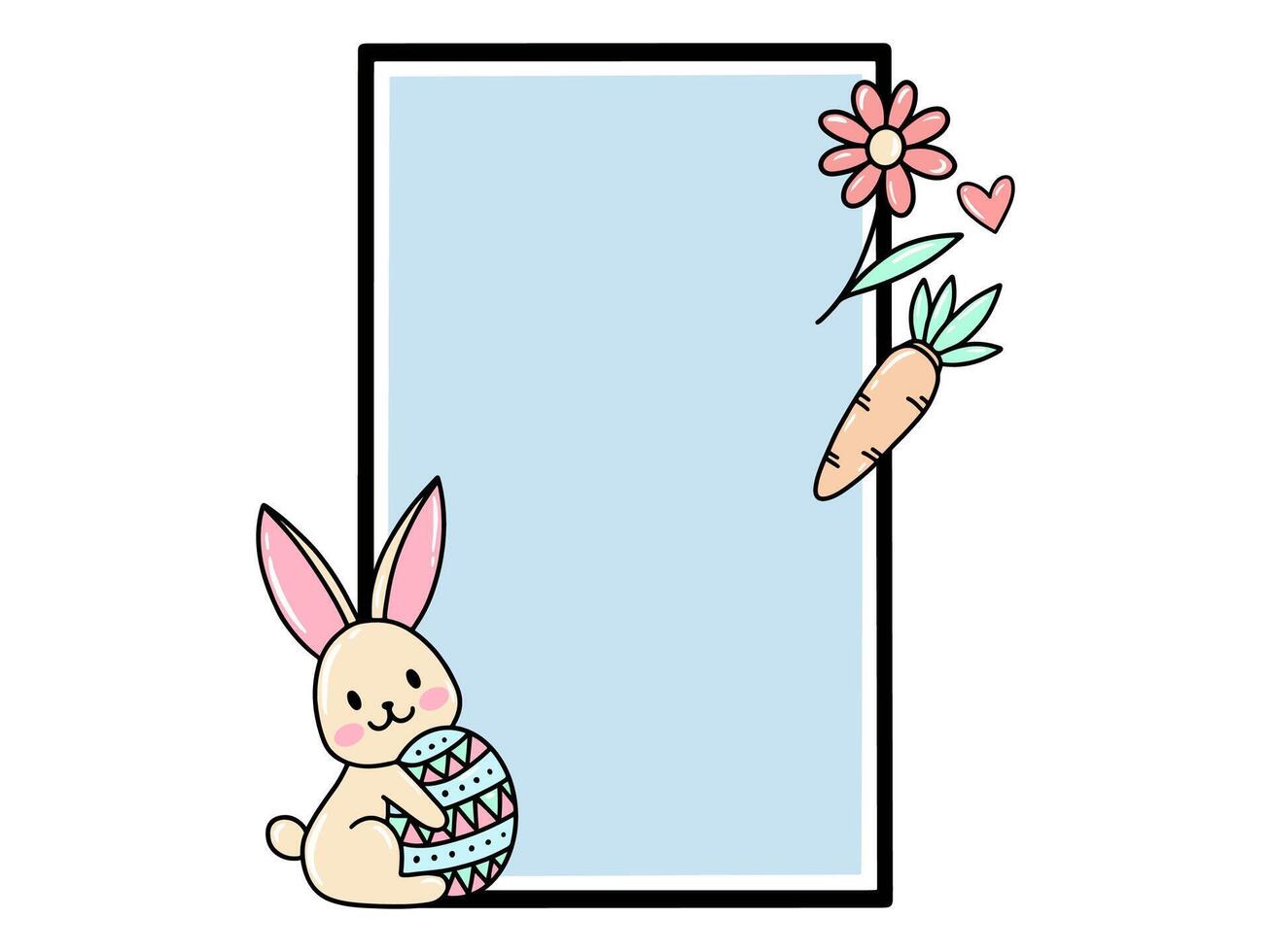 Easter Egg Frame Background Illustration vector