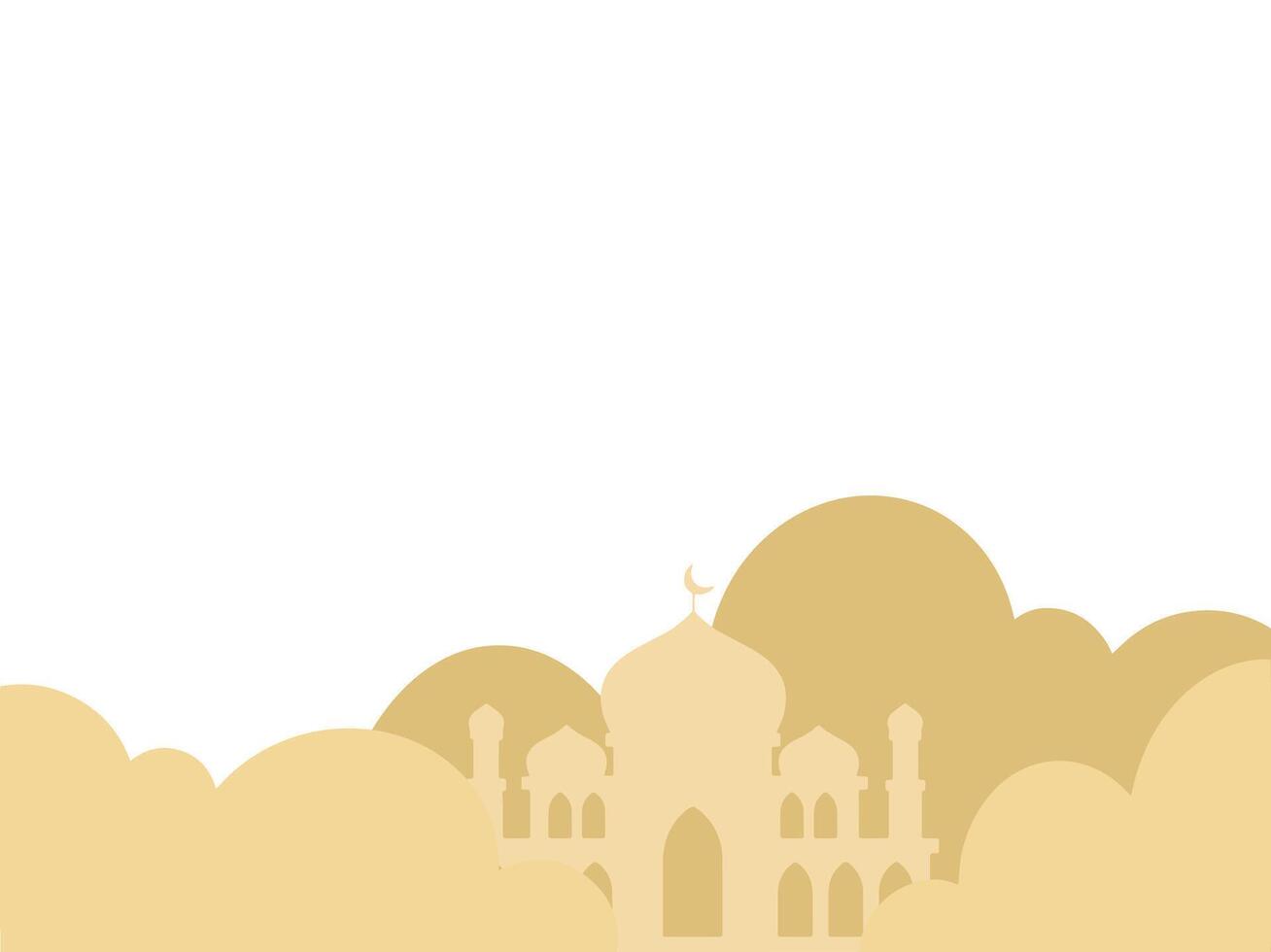 mezquita Ramadán marco antecedentes ilustración vector