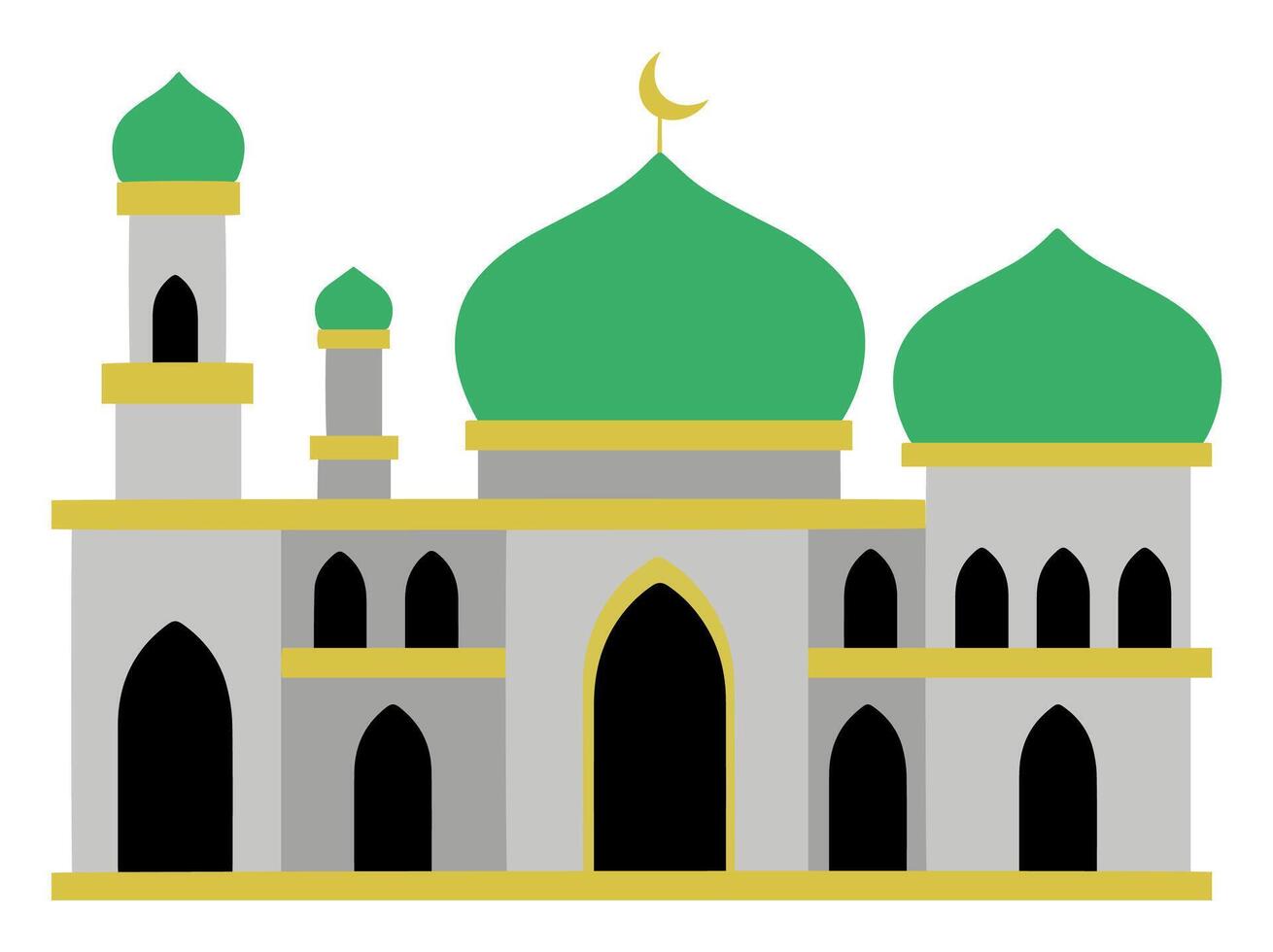 Islamic Mosque for Frame Background vector