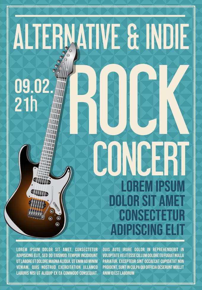 Rock concert retro background vector illustration