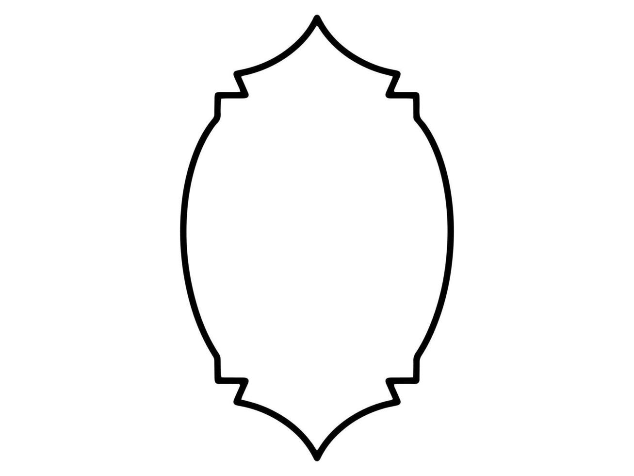 Frame Background Islamic Line Art vector