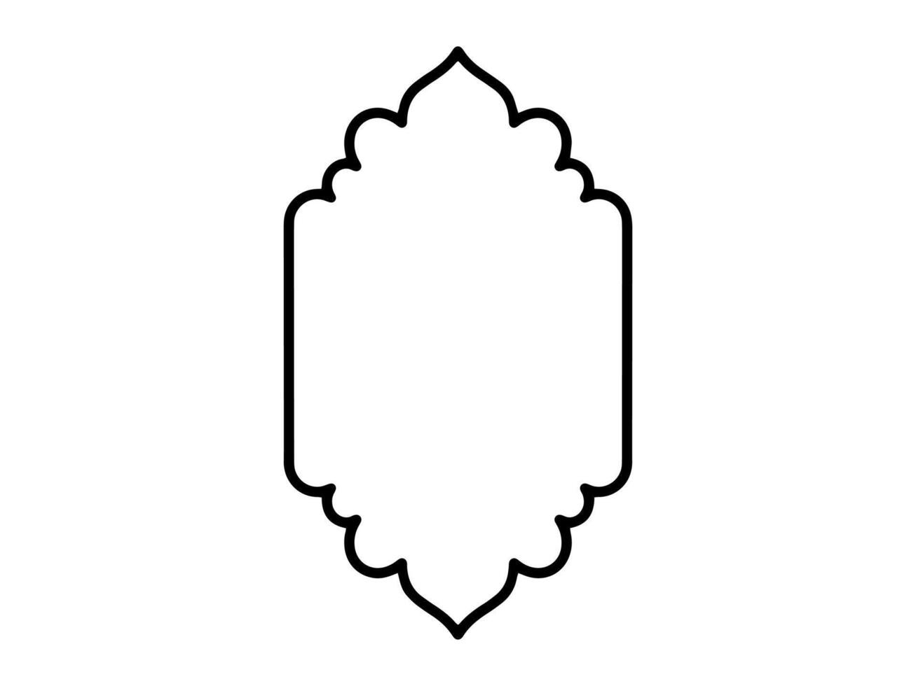 Islamic Frame Line Art Background vector