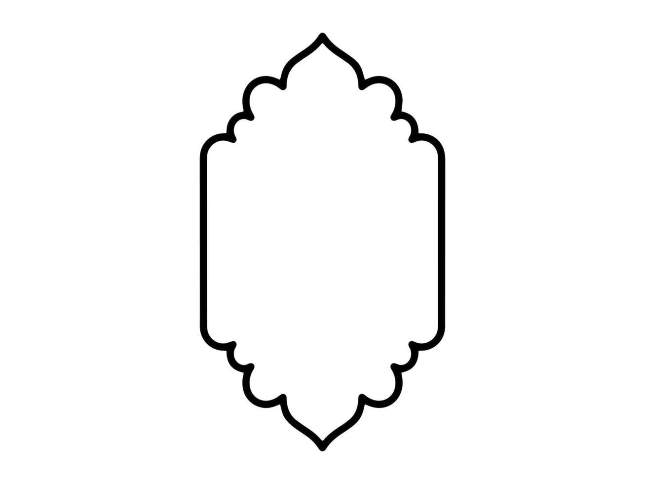 Islamic Frame Line Art Background vector