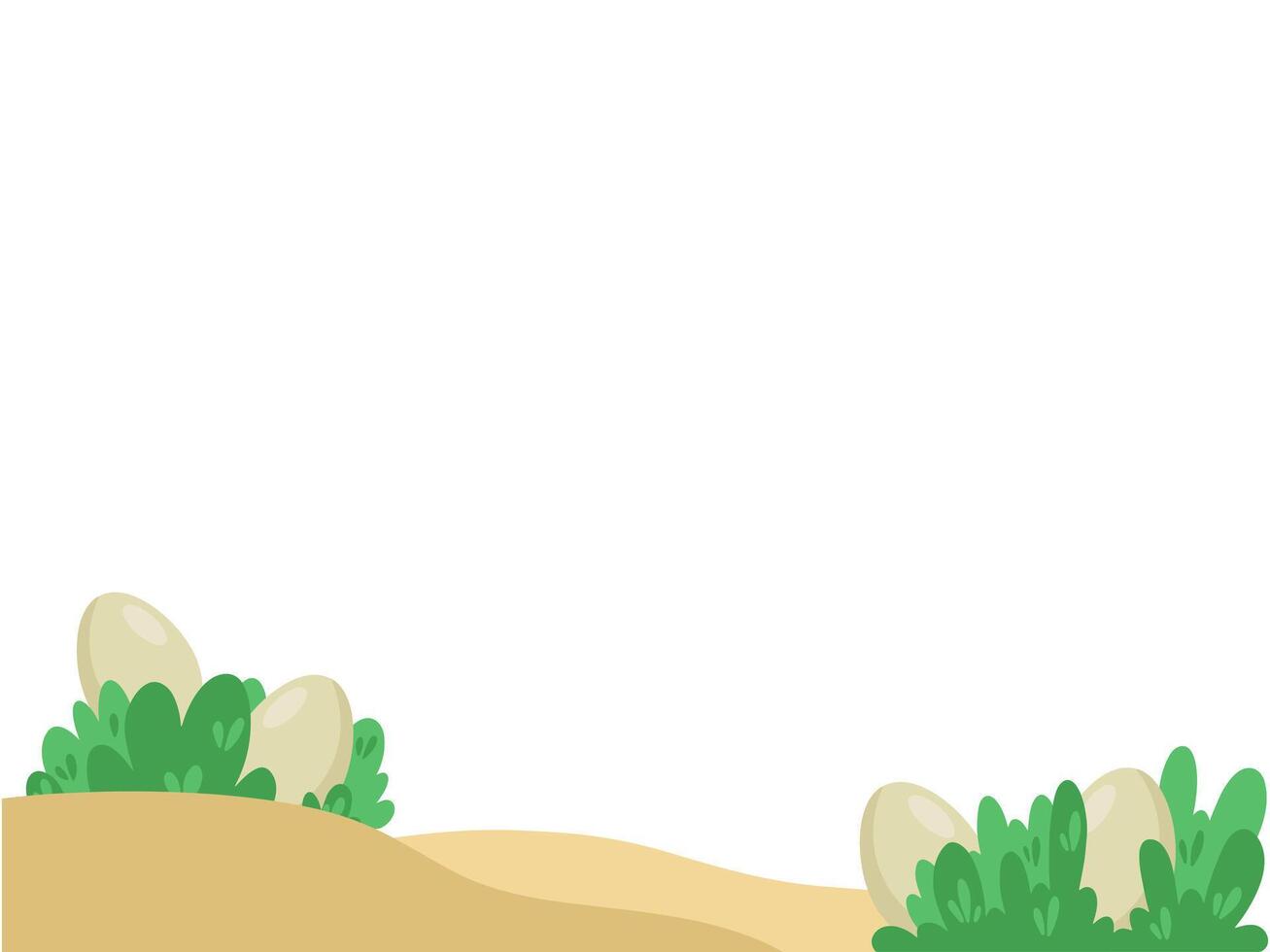 Easter Eggs in Green Grass vector