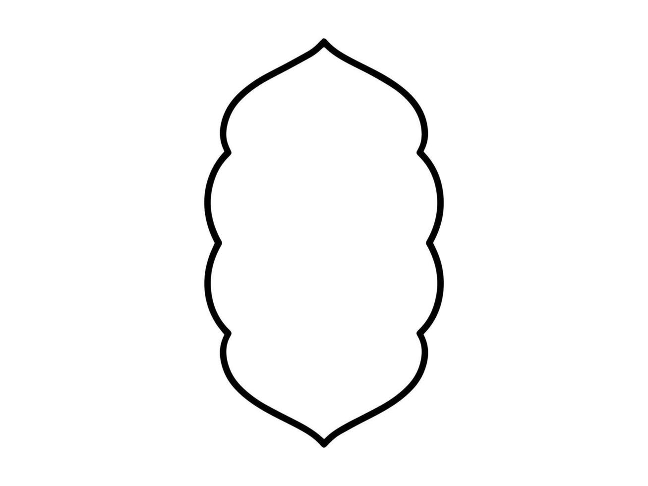 Frame Background Islamic Line Art vector