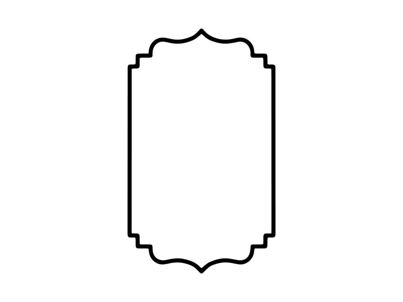 Frame Background Islamic Line Art vector