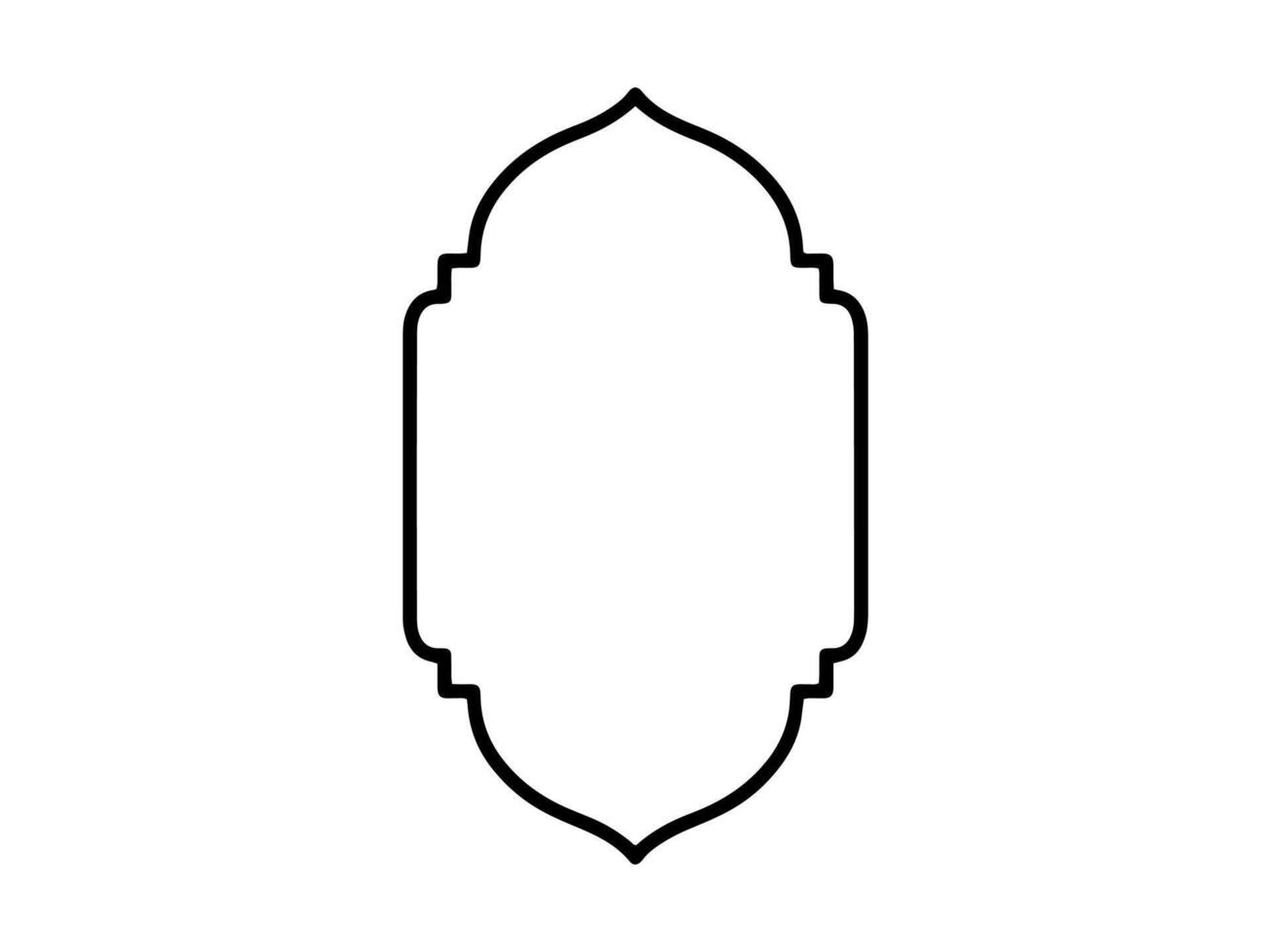 Islamic Frame Line Art Background vector