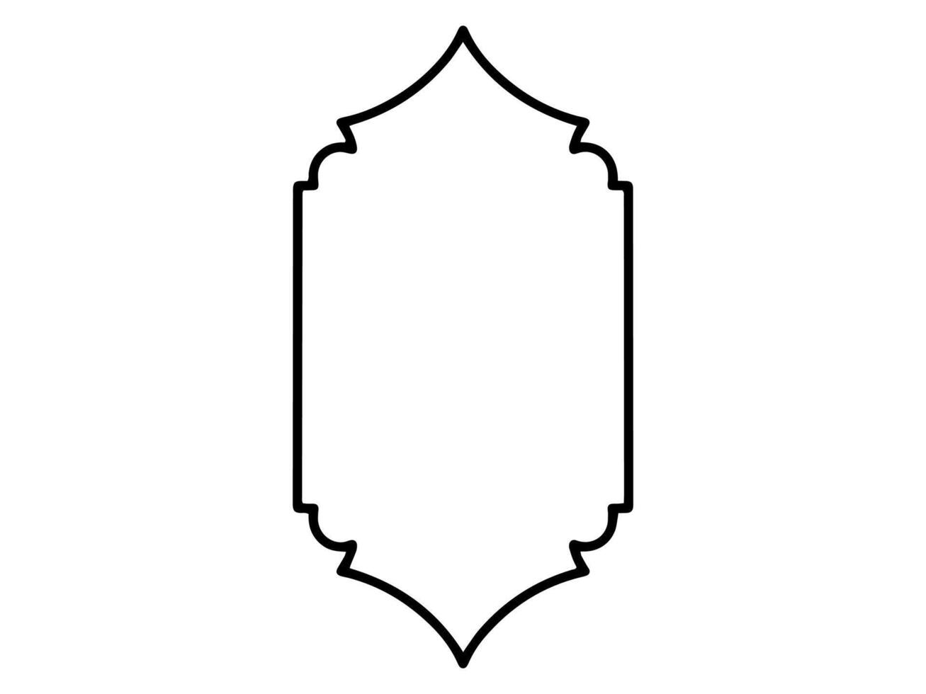 Islamic Frame Background Black and White vector