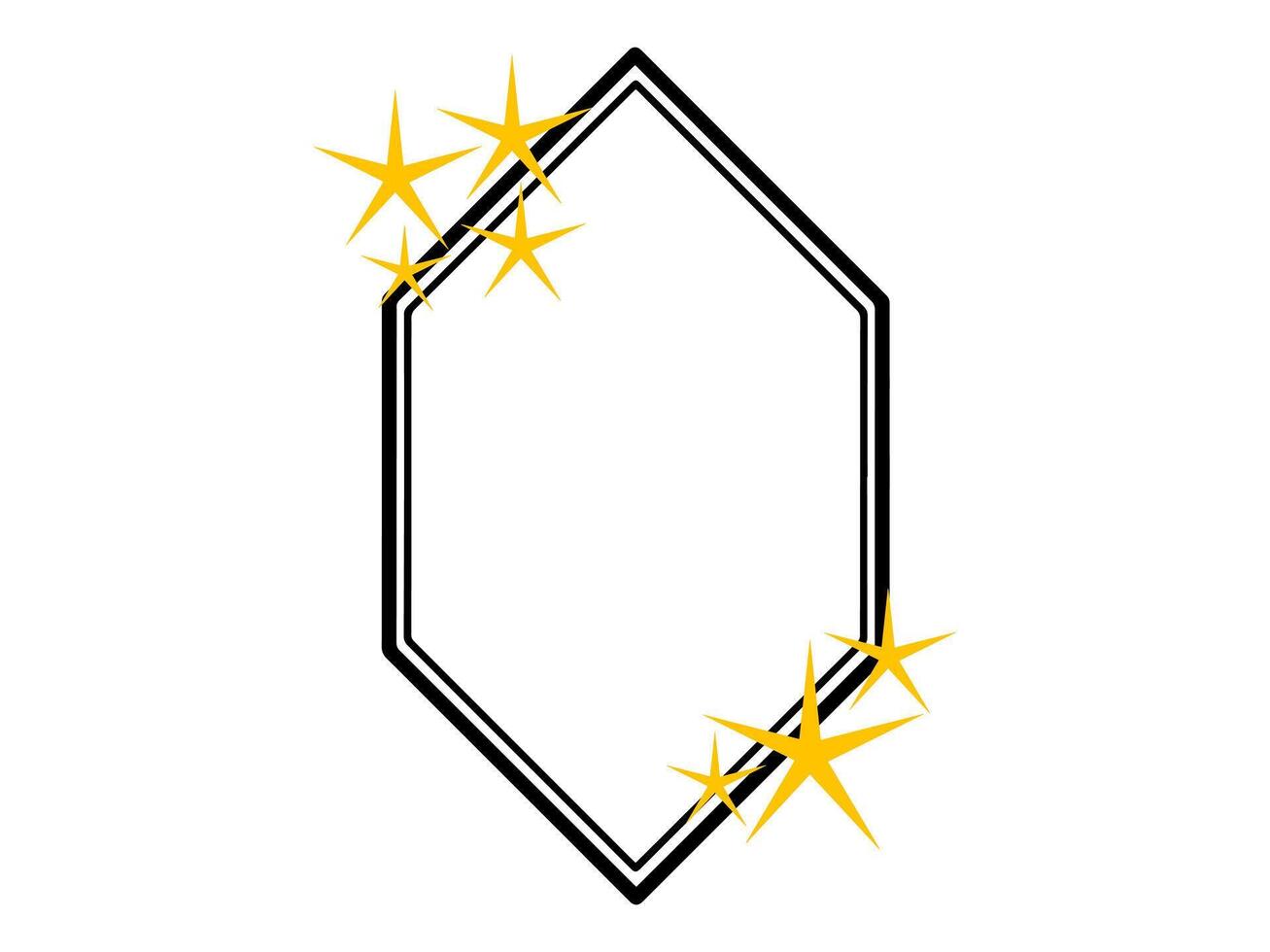 Golden Stars Frame Background Illustration vector