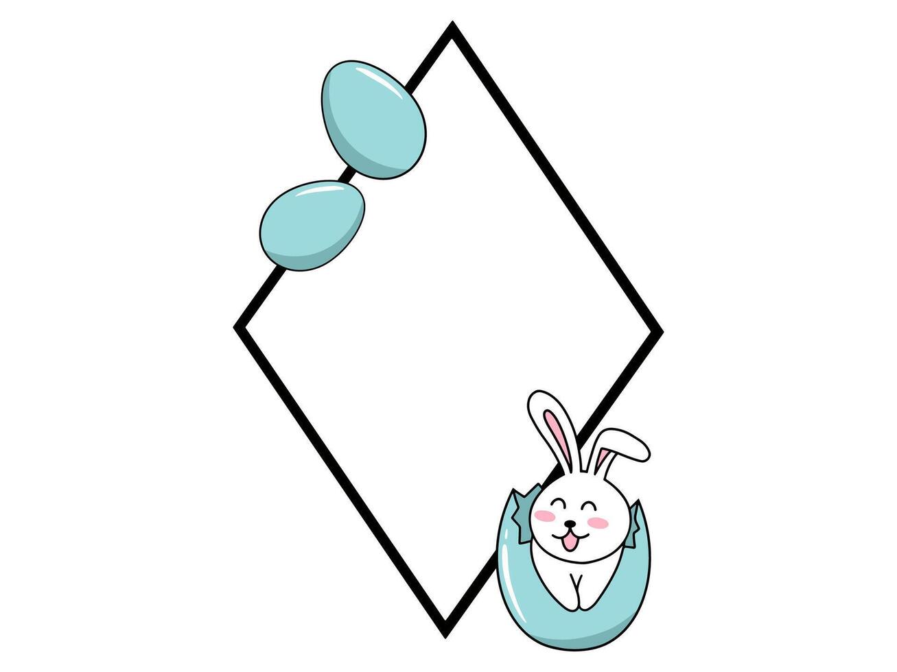 Pascua de Resurrección huevo marco antecedentes ilustración vector