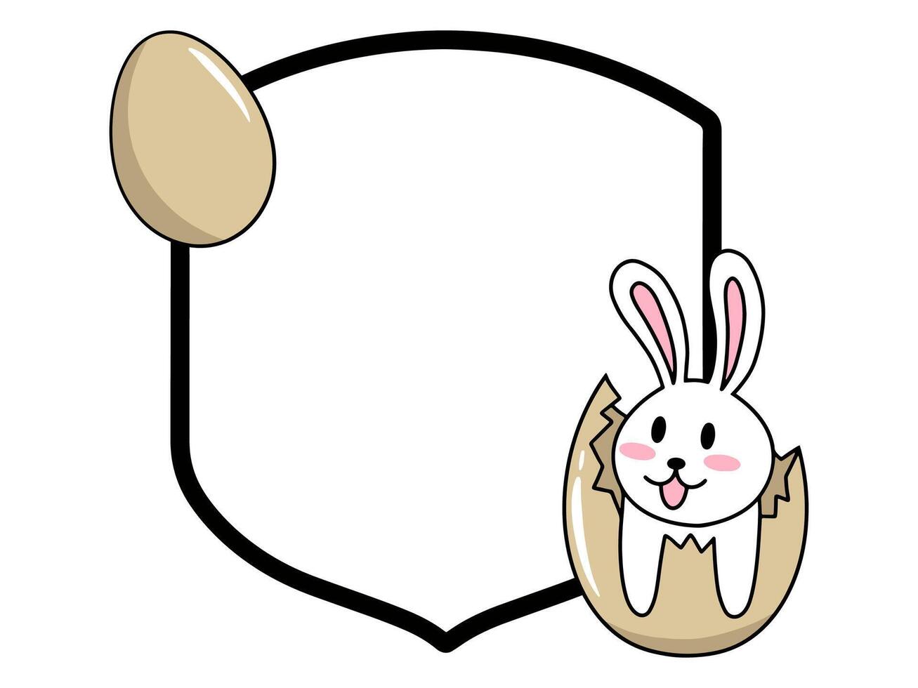 Easter Eggs and Bunnies Frame Background vector