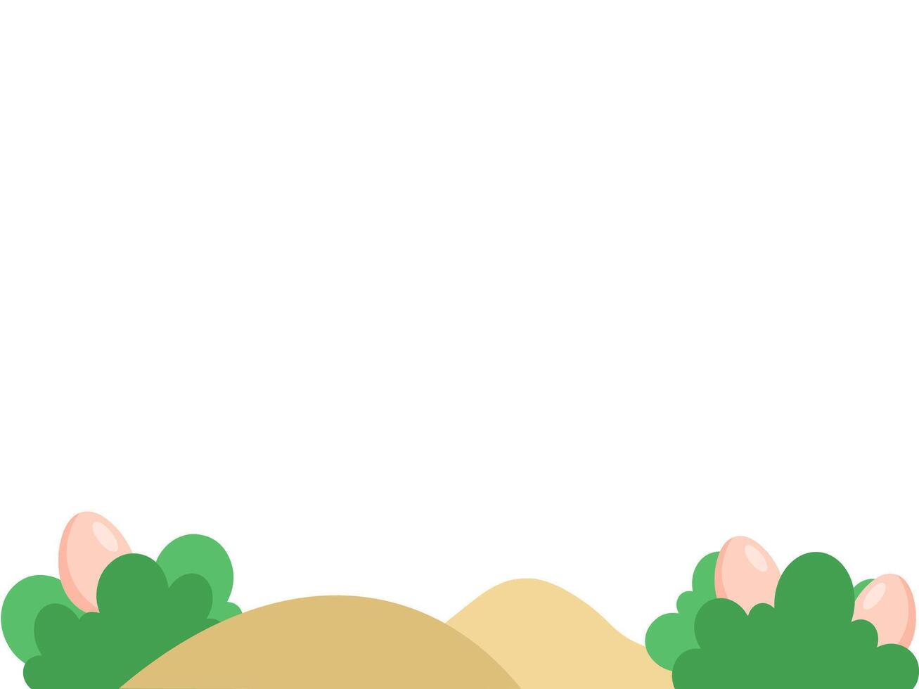 Pascua de Resurrección huevos verde césped ilustración vector