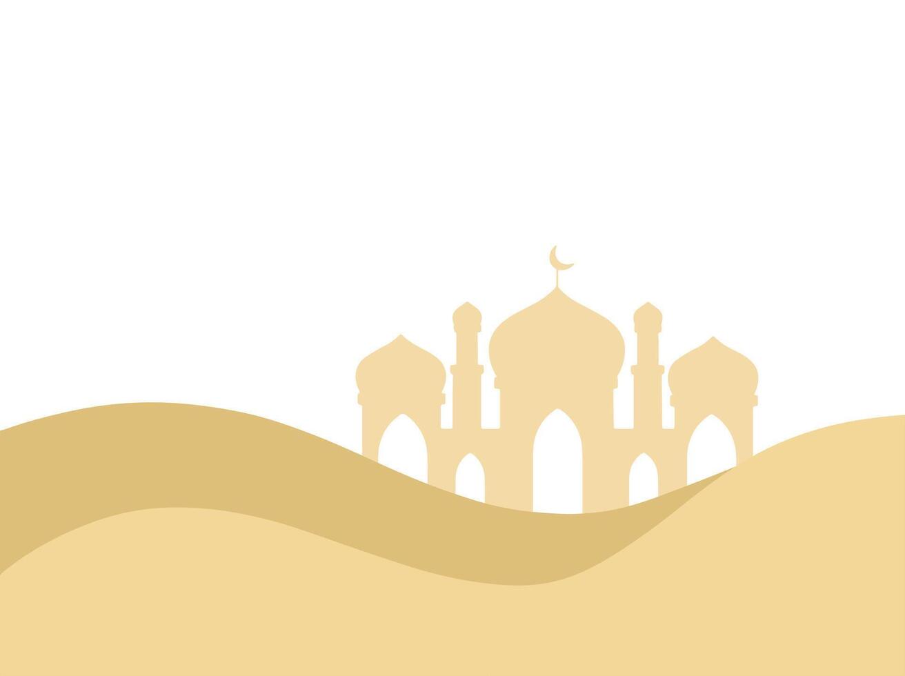 Mosque Ramadan Kareem Background Illustration vector