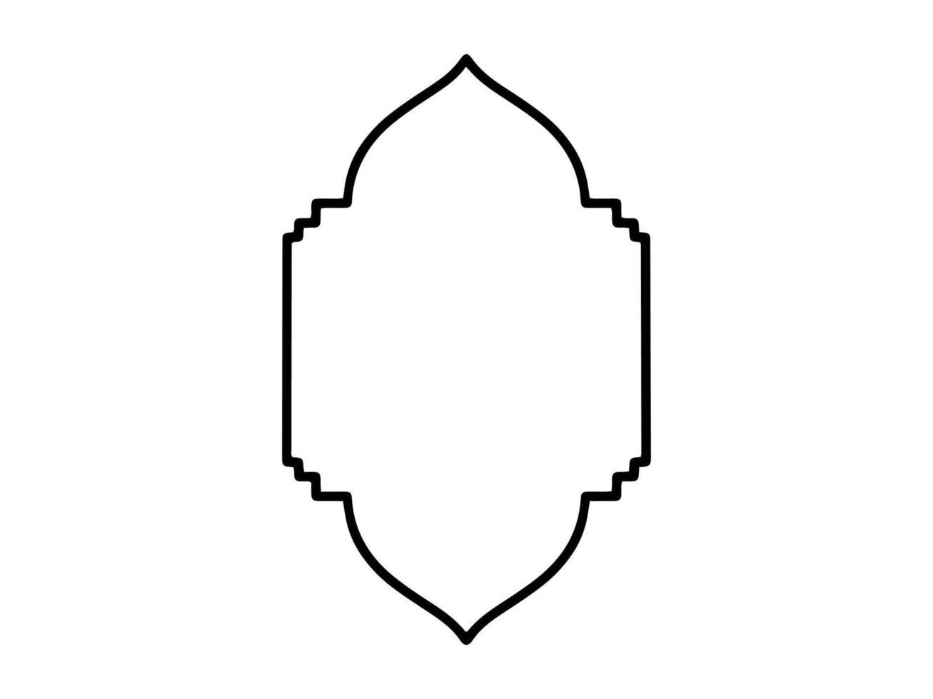 Islamic Frame Line Art Background vector