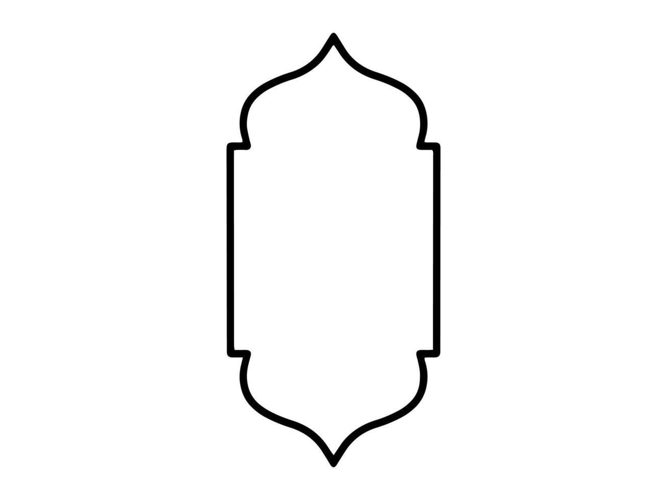 Islamic Frame Background Black and White vector