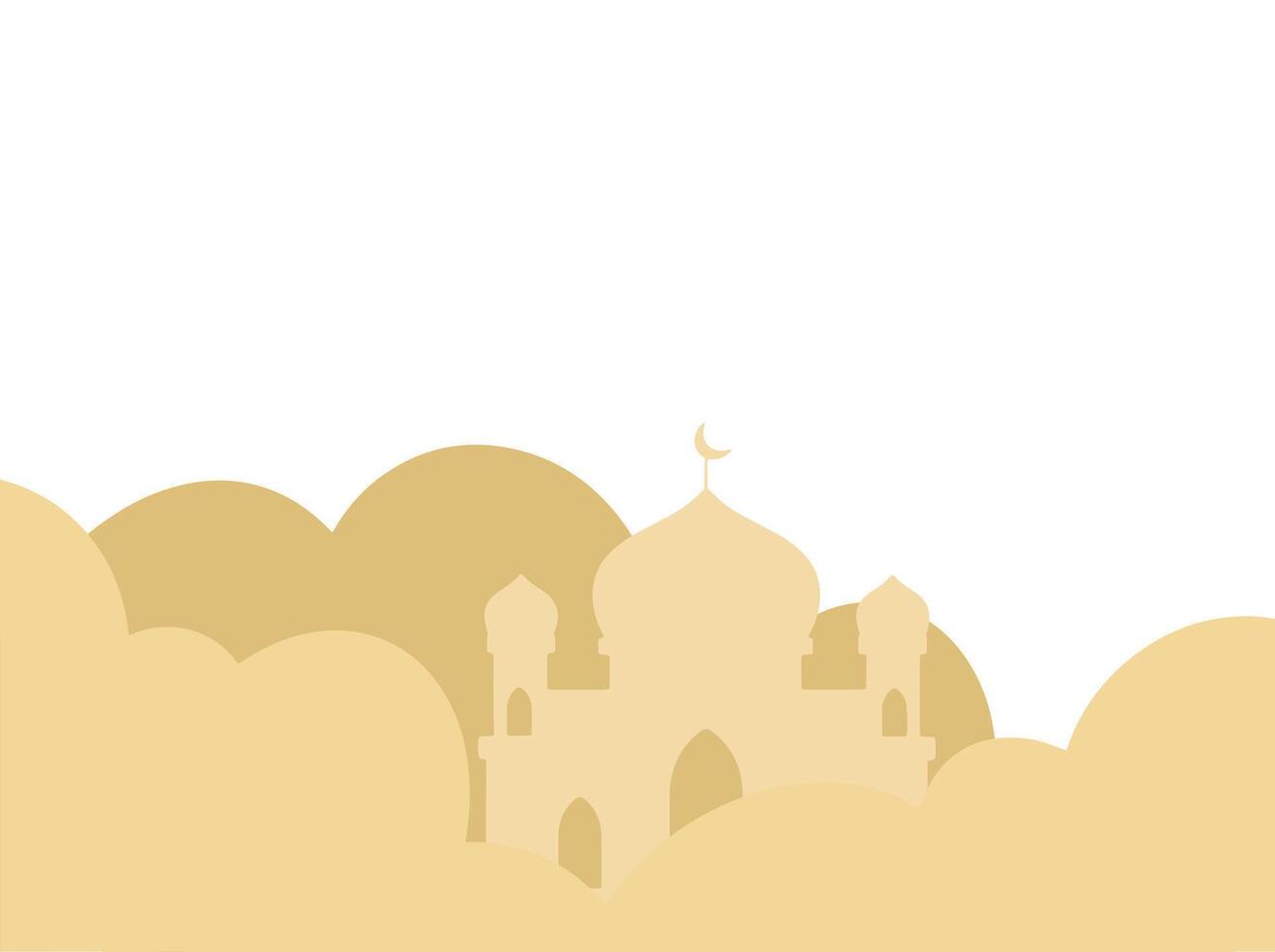 islámico mezquita Ramadán Mubarak antecedentes vector